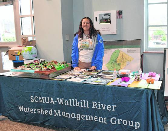 Lena Ouellette is shown representing SCMUA-Wallkill River Watershed and AmeriCorps NJ Watershed.