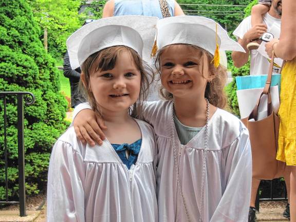 Amelia Arnone, 4, and Ava Pereira, 5.