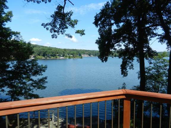 Lake views from wrap-around deck