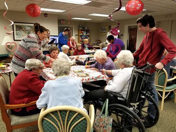 Members of Bristol Glen are treated to games and treats from students at SCCC in the Gender &amp; Sexuality Alliance. Photo provided