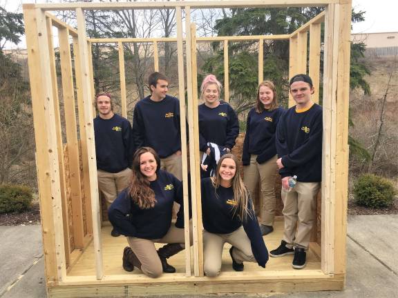 Students enrolled in the current session of the New Jersey Youth Corps at Project Self-Sufficiency take part in a recent community service project. photo provided