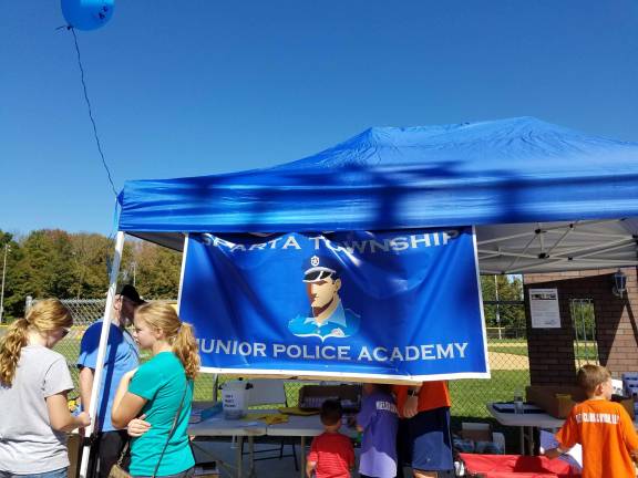 Sparta Police Department's booth promoting the yearly Junior Police Academy