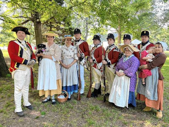 The Grenadier Company family at Monmouth Battlefield Park.