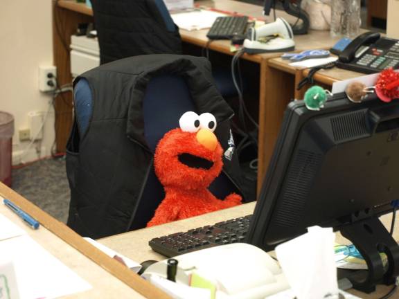 Celebrating Elmo's birthday