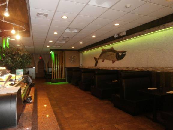 Modern decor inside the dining area.