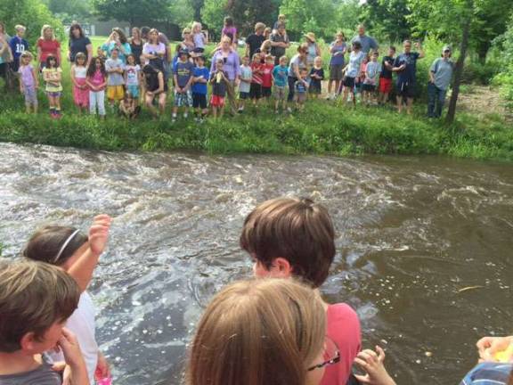 Alpine students attend trout release