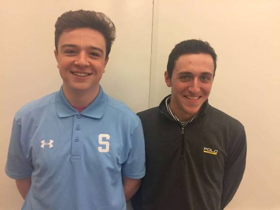 Sparta High School golf team captains, from left, James Lynch and Jimmy Apostolico Photo provided