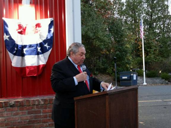 Sussex County Freeholder Carl Lazzaro gives the invocation Photos by Debbie Danielson