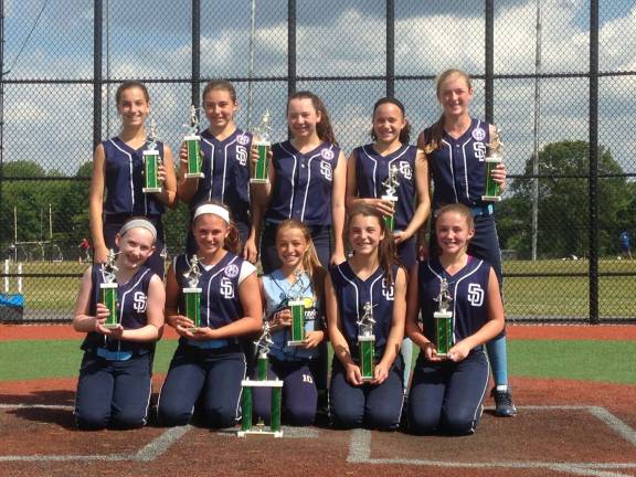 Pictured, top row, Bridget McNally, Emily Jacobs, Ashton Martini, Alyssa Garcia and Olivia Bouma-Hannam. Bottom row, Stephanie Villar, Lexi Lopresti, Aura Rispoli, Maya Tomko and Kenzie Merwin.