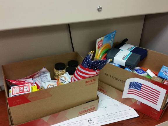 One of the care packages going out to Afghanistan.