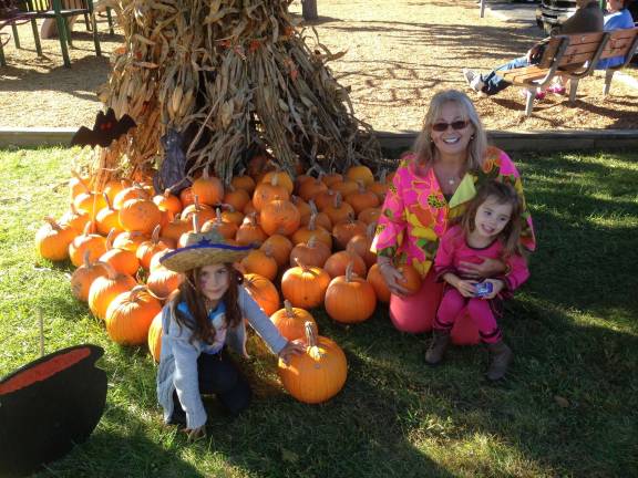 Drumm at Fall Fest with her granddaughters Ashlan Marie (left) and Sloane Louise (right).