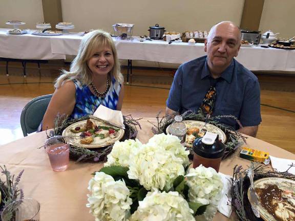 Hilltop faculty members SuzAnne Pacala and Michael Umstead enjoy a special lunch at the Faculty Appreciation Luncheon.