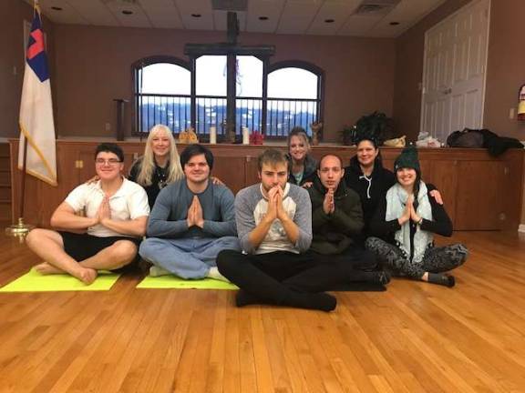 From left, back row - Teacher Sara Gallmann, Michelle Ledere, Bernadette Wise.Front Row - Harrison Wise, Andrew Bryson,Arthur Kolb, Mike Ferrara, Bridget Smith