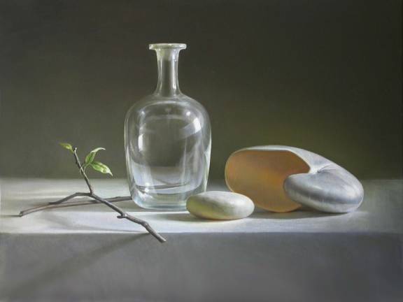 A painting by local artist Elaine Kurie