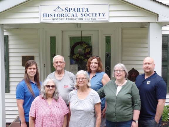 Back Row: Danah Van Wingerden of Sparta Nursery &amp; Garden Center, Don Earl VP of Sparta Historical Society, Anne Sears, Owner of ANDesign Architect and member of the Sparta EDC, Sussex Freeholder Josh Hertzberg. Front Row: Maryanne T. Francisco, President of the Sparta Historical Society; Renee Ferguson, Past President of the Sparta Historical Society, Nicole Francoeur, owner of Rose City Framemakers and a member of the EDC. (Photo provided)