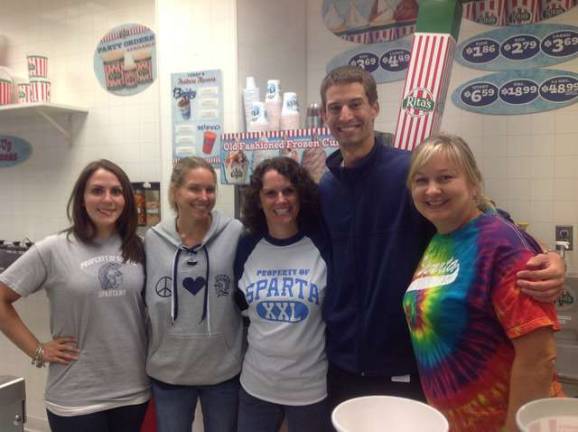 Pictured from left to right are Donna Semerano, Amy DelCoro, Laura Meade, Colby Thompson and Louise Shepherd.