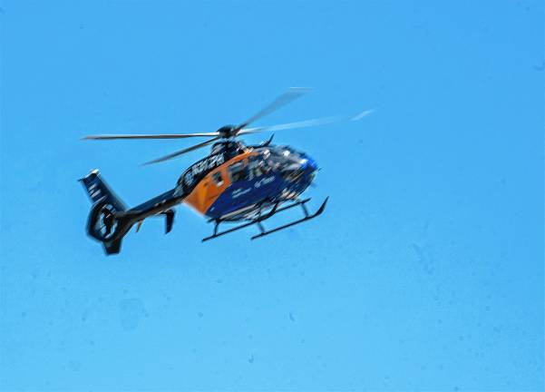 <b>An Atlantic Air Ambulance lands at the fairgrounds during Sussex County Day.</b>