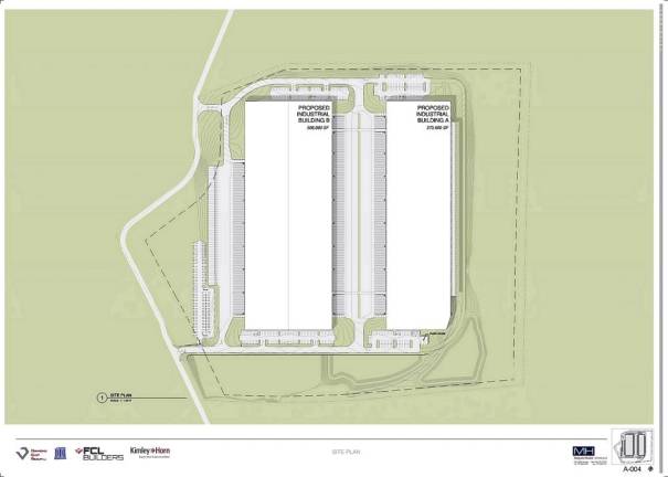Site plan of the warehouse project