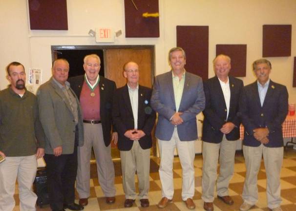 From left to right: Keith Bertellotti, Sergeant at Arms; Mike Castiglia, President; Jack Healey, Immediate Past President; Jeff Mullen, President Elect; Andy Garger, Vice President; Doug Ellsworth, Treasurer; and Randy Earl, Secretary