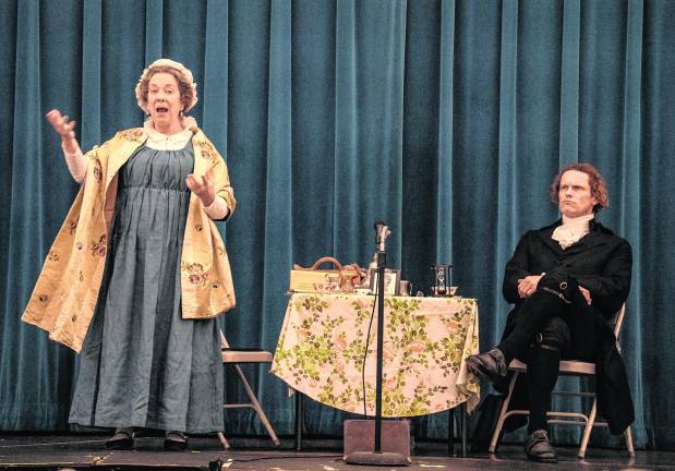 Tea with Abigail Adams and Thomas Jefferson.