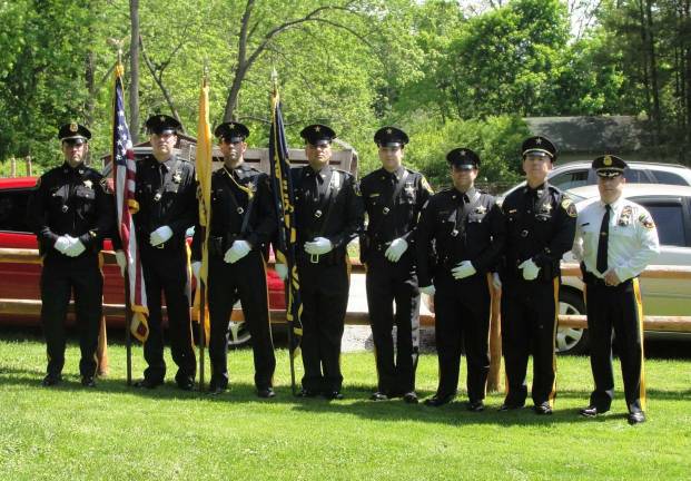 Shown, from left, are: Corrections Officer Joseph White, Corrections Officer Keith Blessing, Corrections Officer Paul Liobe, Corrections Officer Kyle Keller Corrections Officer Robert Washer, Lieutenant John Bannon, Sheriff Michael F. Strada