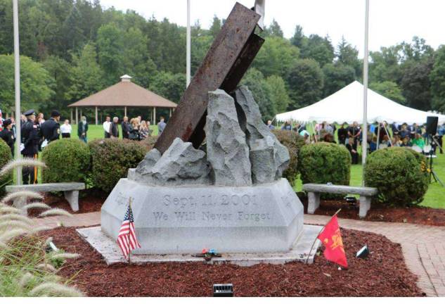 PHOTO COURTESY OF mAHIR kaylani Newton’s annual 9/11 remembramce ceremony was held at the monument on the campus of Sussex County Community College.