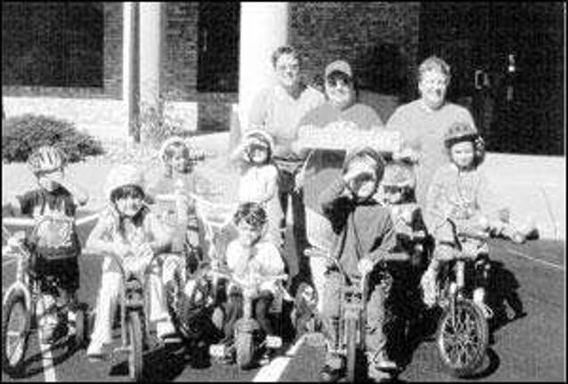 Tykes on trikes raise funds for hospital