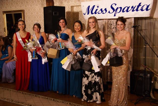 Miss Sparta 2012 Stephanie Leotsakos, Jacqueline Foley, Miss Sparta 2013, 1st runner up Breanna Vitolo, 2nd runner up Elise Lee, 3rd runner up Genevieve McDonough and 4th runner up Kim Bollard.