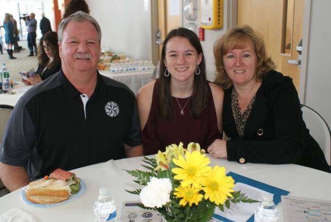 Nominee Randi Lyn Hornyak with parents Earl and Tracey Hornyak.