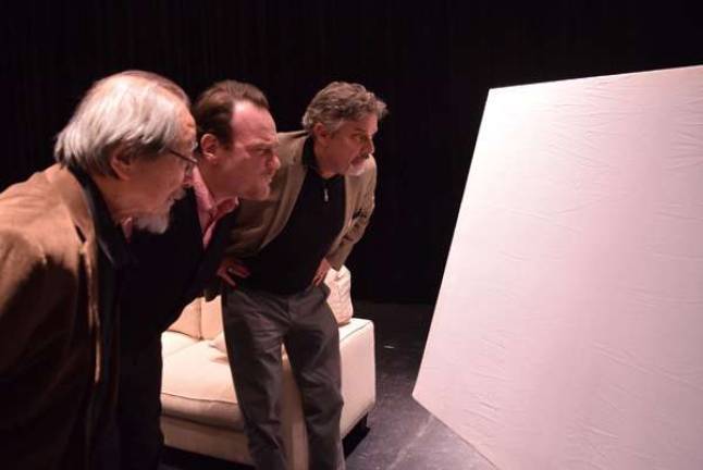 Randall Duk Kim, Kevin Carolan and Carl Wallnau in a scene from Art Photos by Chris Young