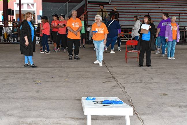 <b>Corn hole was one of the six events.</b>