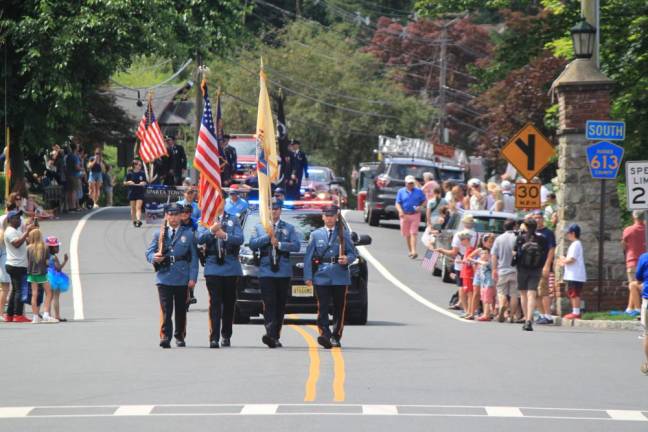 Members of the Sparta Police Department led the Fourth of July parade.