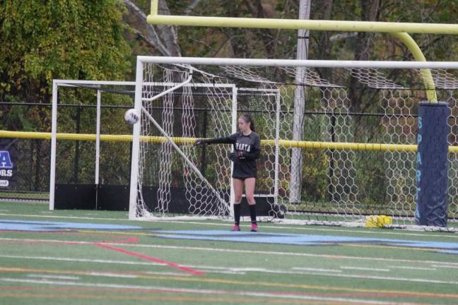 Sparta High School goalie Riley Molbury was named most valuable player of the Hunterdon/Warren/Sussex Tournament. Molbury made seven saves in the final.