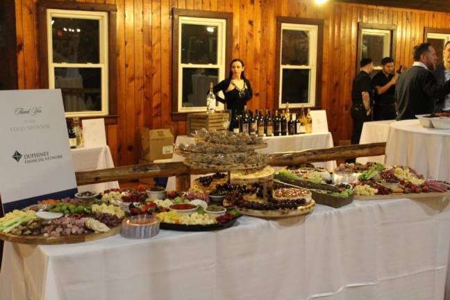 A variety of food awaits the guests.