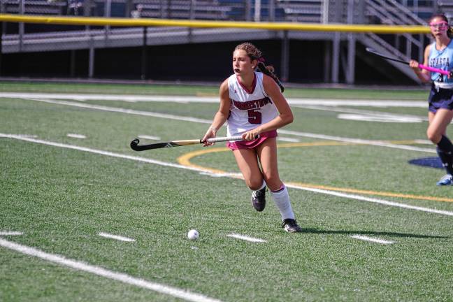 Morristown's Elliott Szporn was one of several players who scored a goal for her team.