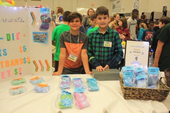 What everyone needs more of but with a twist:tie-dye socks by Brian Sisti and Brody Tanyeri of Tye Dye Inc.