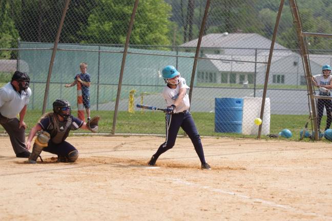 Sparta's Tatiana Esteva-Ingram at bat. She had two singles and two runs scored.