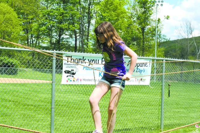 Kaitlyn Verney walks the tight rope.
