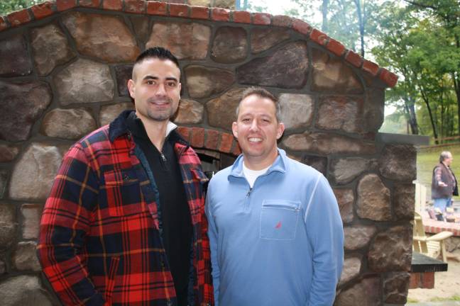 Det. Joe Antonello and FOP President, Officer Kurt Morris.