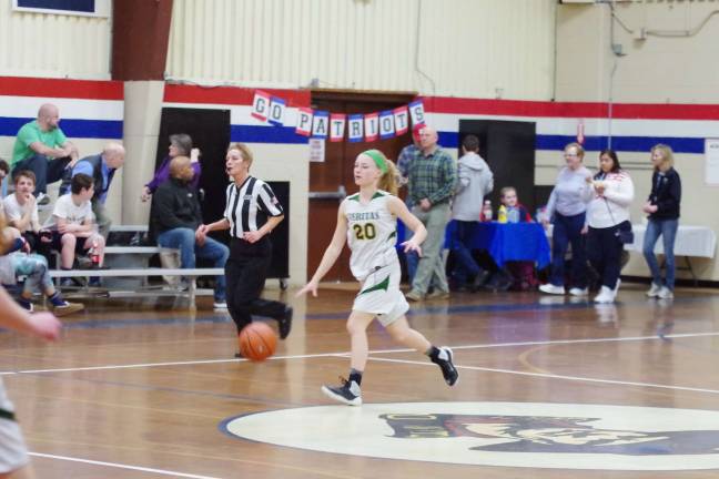 Veritas Christian's Erin Sytsema scored six points and grabbed two rebounds.