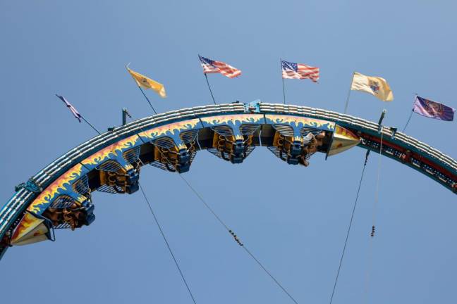 This ride turns fair-goers on their heads. (Photo by Aja Brandt)
