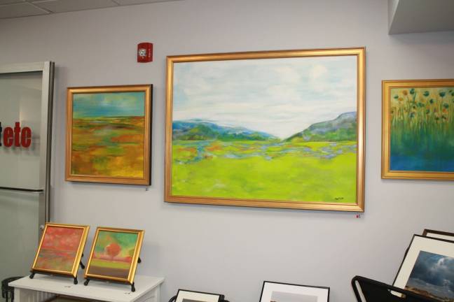 Some featured oil paintings at Art Etc in Sparta of local artist Maggie Davis-Jelly.