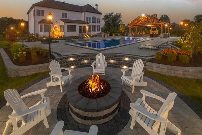 One among many fire pits that Athenia Mason Supply offers.