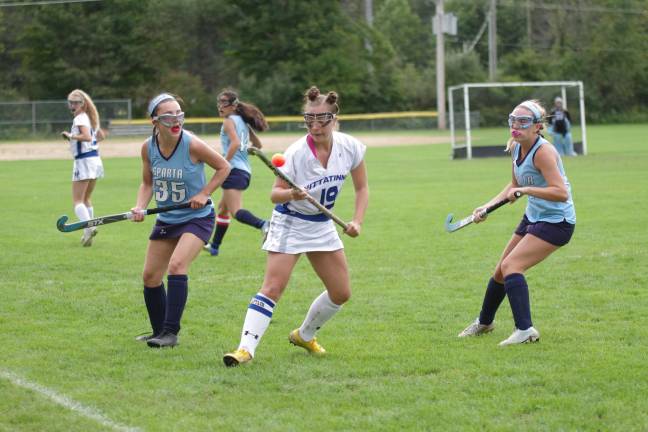 Kittatinny's Jess Smalley balances the ball on her stick. Photos by George Leroy Hunter