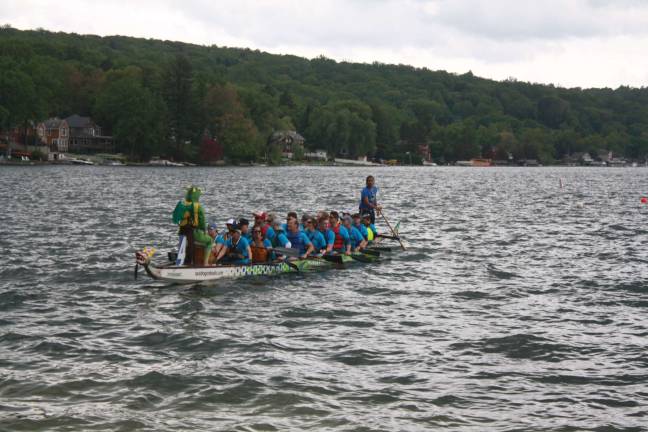 Cast&amp;More’s Dragons get ready for their last race of the day.