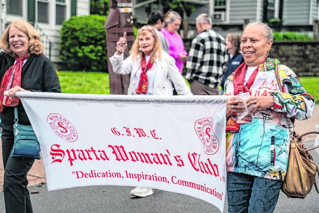 The Sparta Woman's Club marches in the parade.