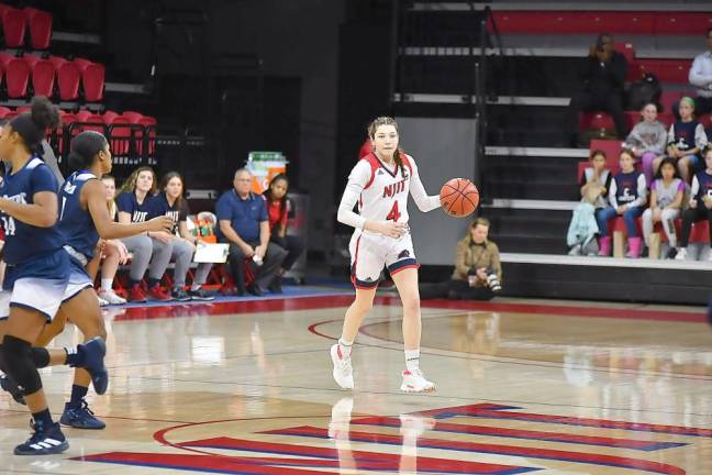Kenna Squier is a senior guard for the women’s basketball squad at the New Jersey Institute of Technology in Newark. (Photo courtesy of njithighlanders.com)