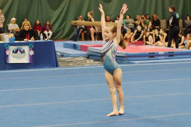 Westys gymnast Molly Compa performs.