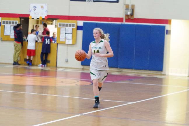 Veritas Christian's Alyssa Amels grabbed one rebound, made one assist and blocked one shot. Photos by Geoerge Leroy Hunter