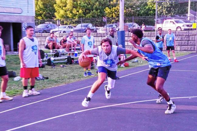 Team Smalley's Steven Breeman controls the ball.